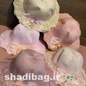 کلاه وارداتی توردار گلدار